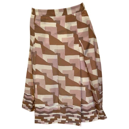 Pre-owned Fendi Silk Mid-length Skirt In Pink