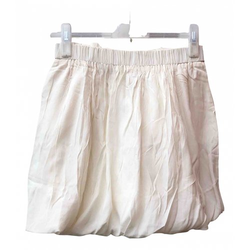 Pre-owned Chloé Silk Mini Skirt In White