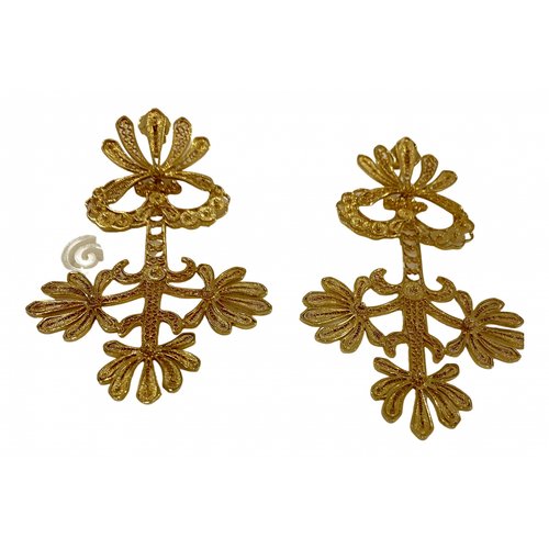 Pre-owned Mercedes Salazar Gold Gold Plated Earrings