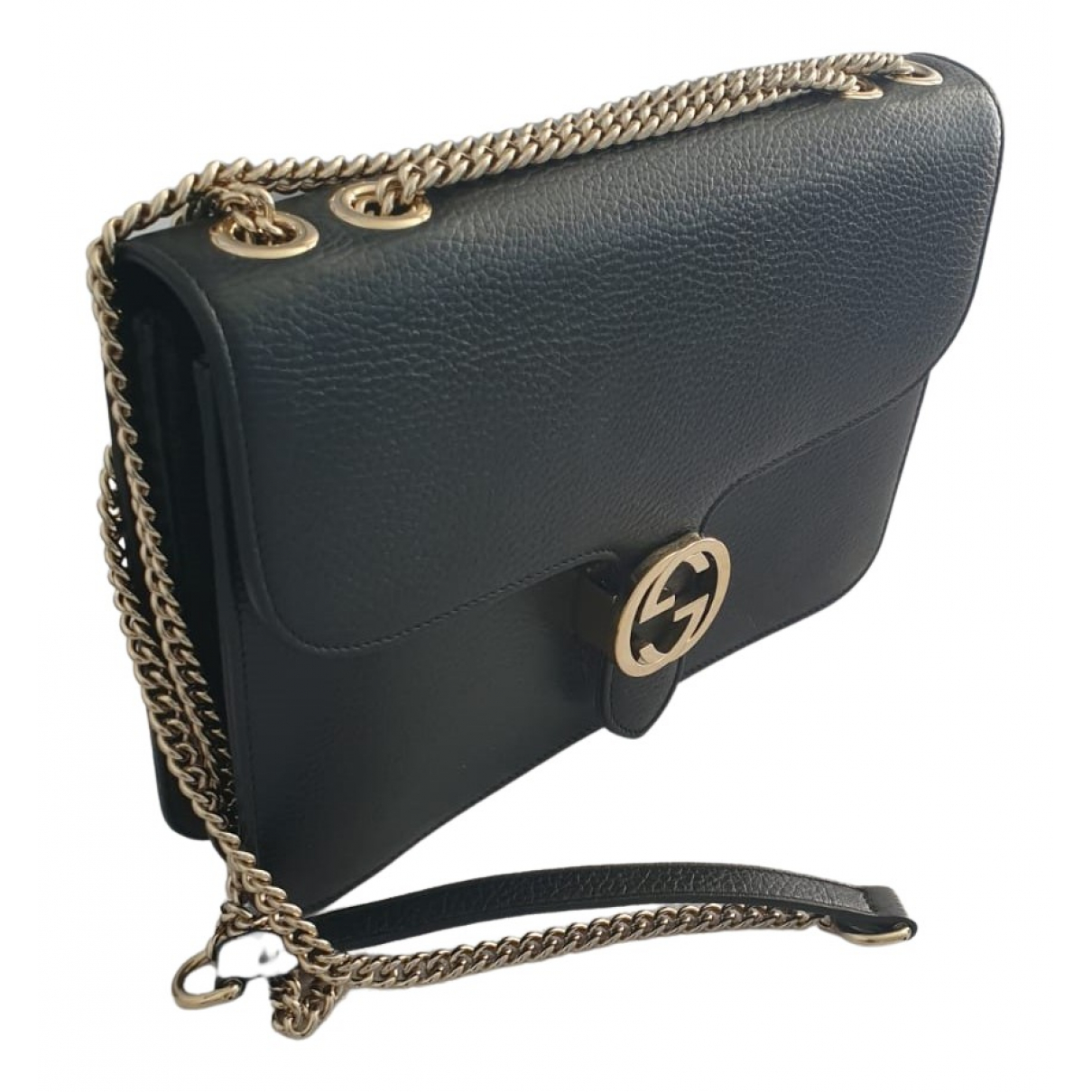Pre-owned Gucci Interlocking Leather 