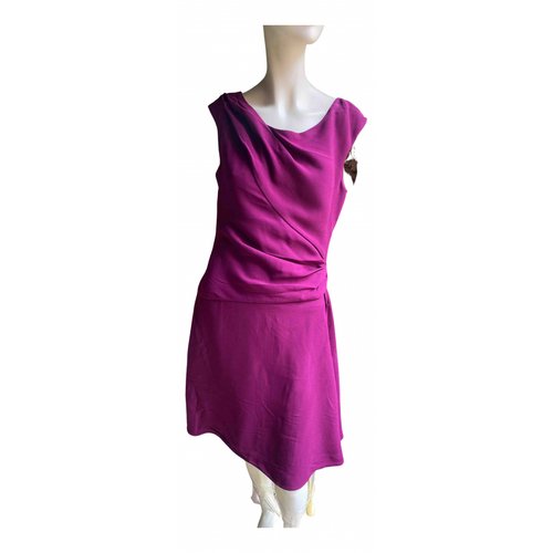 Pre-owned Prada Silk Mid-length Dress In Purple