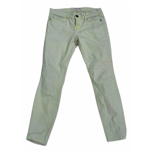 Pre-owned Current Elliott Slim Jeans In Yellow