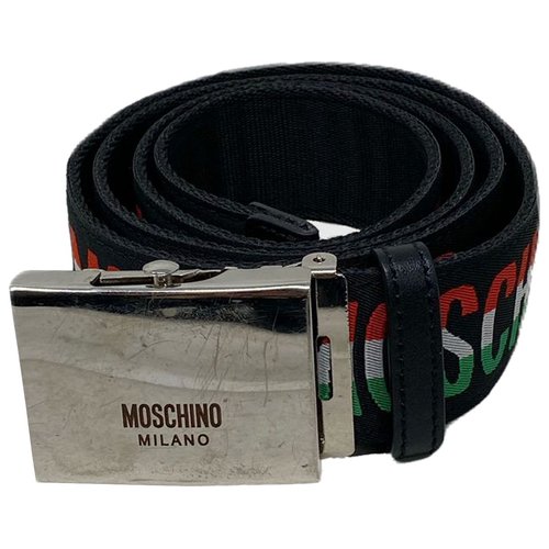 Pre-owned Moschino Cloth Belt In Black