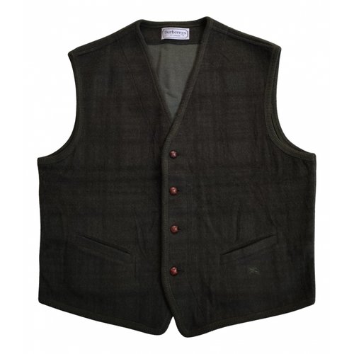 Pre-owned Burberry Wool Vest In Green