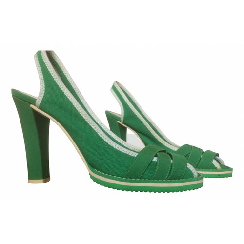 Pre-owned Marc Jacobs Cloth Sandals In Green