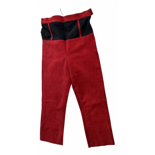 Pre-owned Roberto Cavalli Trousers In Red