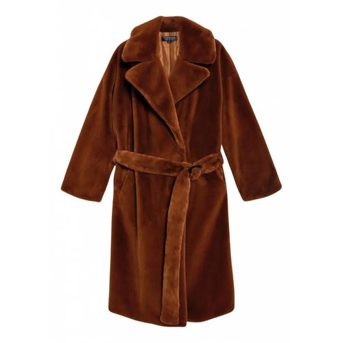 Pre-owned Topshop Tophop  Brown Faux Fur Coat