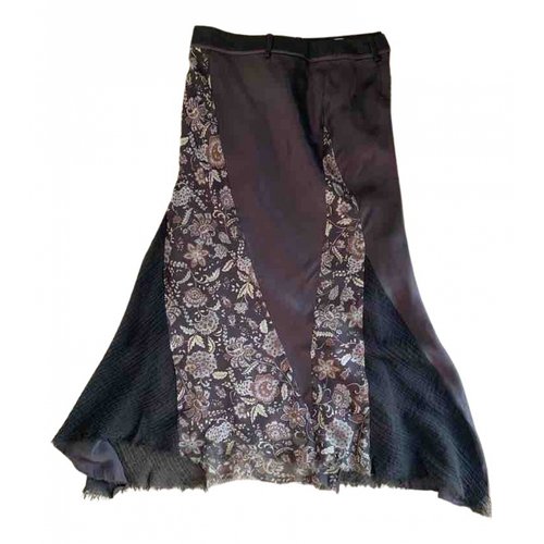 Pre-owned Marella Silk Mid-length Skirt In Brown