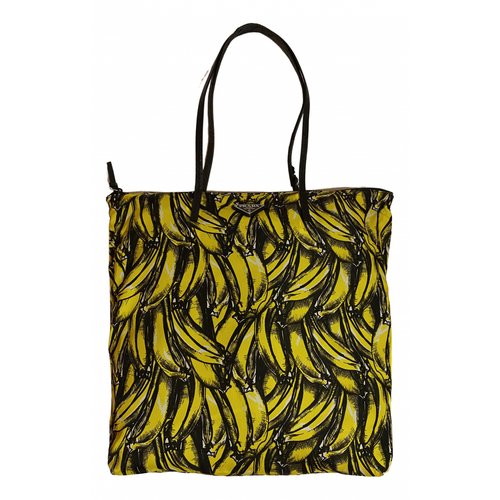 Pre-owned Prada Re-nylon Yellow Cloth Handbag