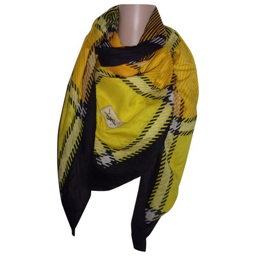 Pre-owned Saint Laurent Stole In Yellow