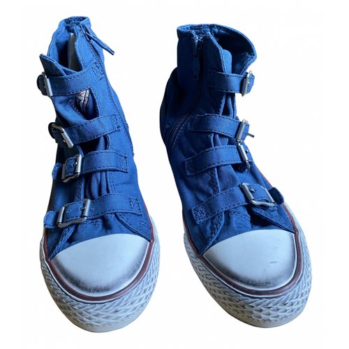Pre-owned Ash Cloth Trainers In Blue