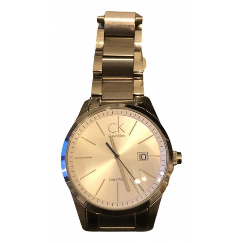 Pre-owned Calvin Klein Silver Steel Watch