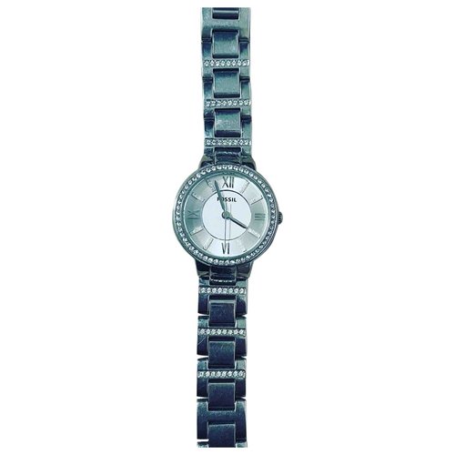 Pre-owned Fossil Silver Steel Watch