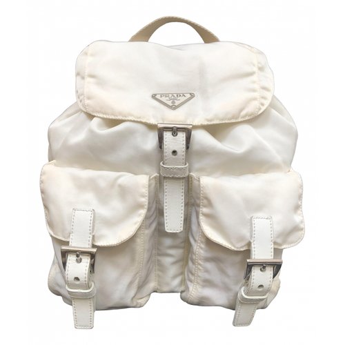 Pre-owned Prada Re-nylon White Cloth Backpack