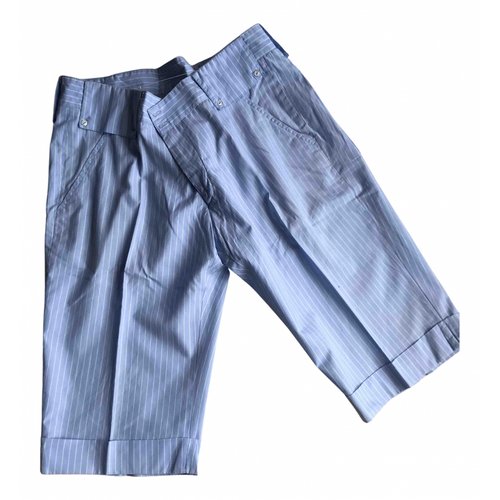 Pre-owned Daniele Alessandrini Turquoise Cotton Shorts