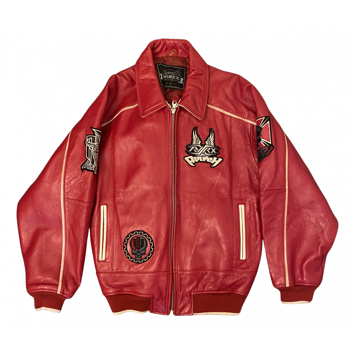 Pre-owned Avirex Red Leather Jacket 