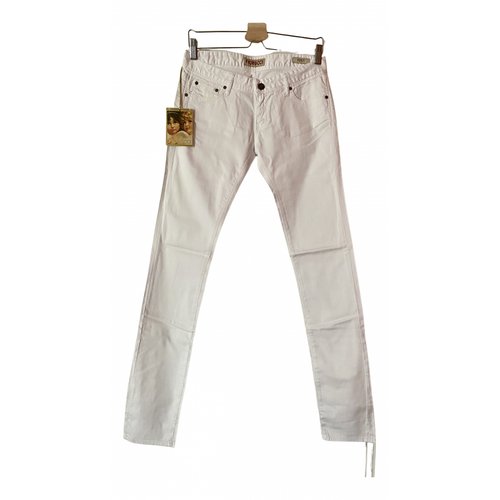 Pre-owned Fiorucci Slim Pants In White