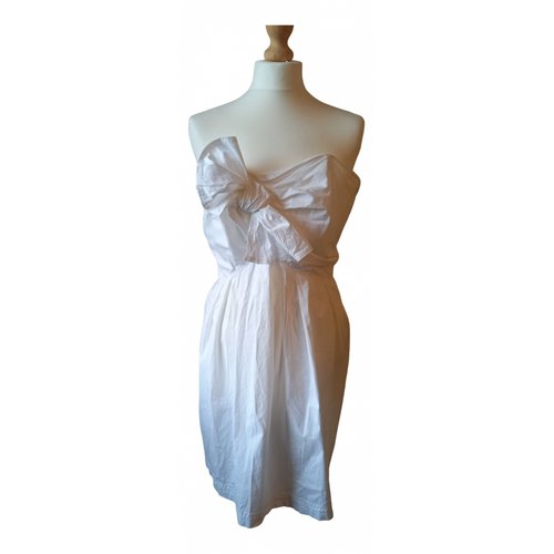 Pre-owned Philosophy Di Alberta Ferretti Mid-length Dress In White