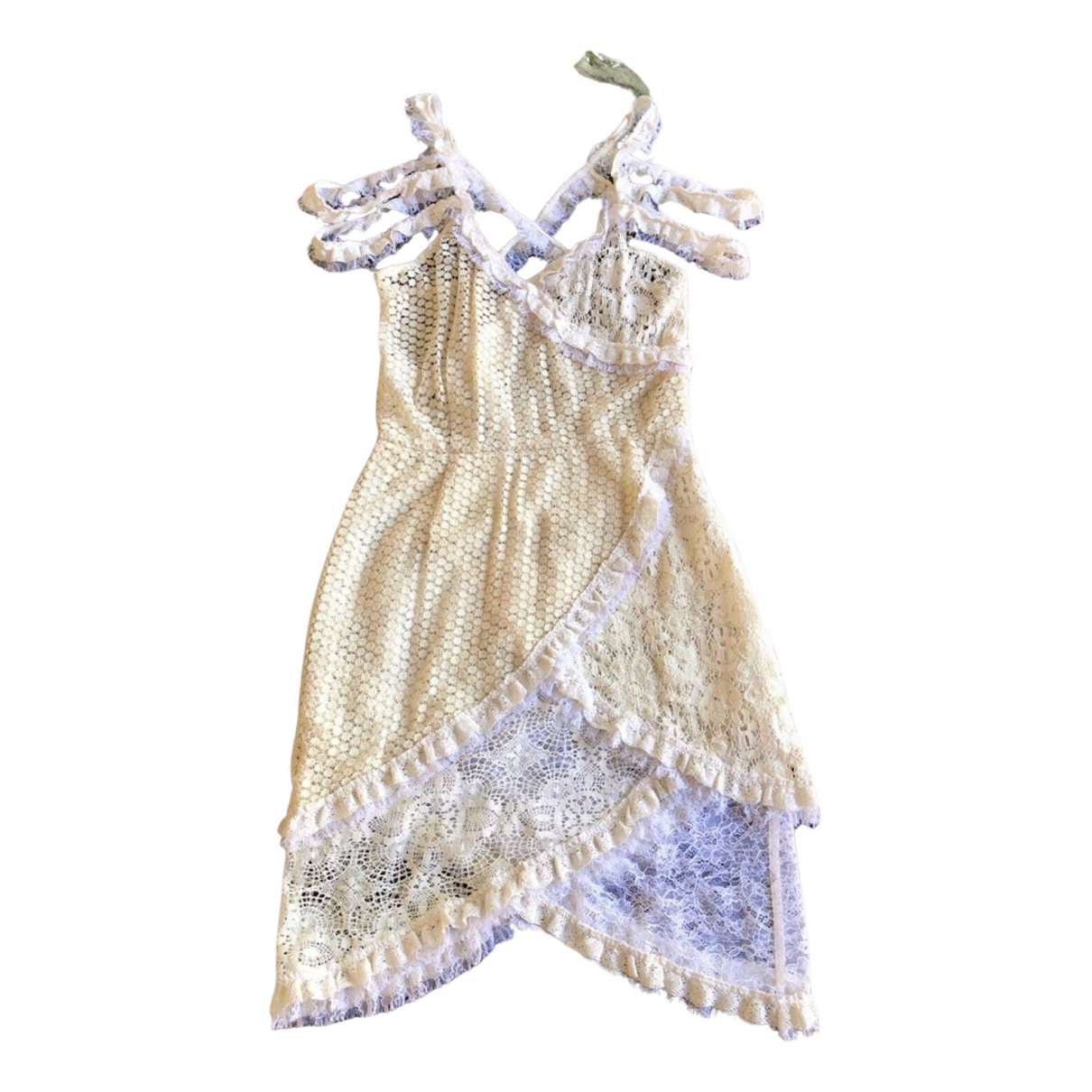 Pre-owned Rodarte Mini Dress In Ecru 