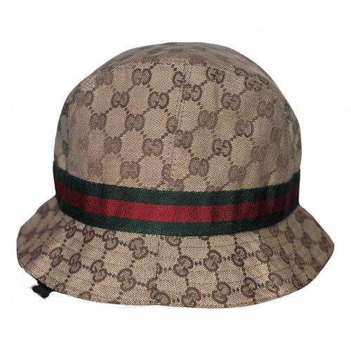 Pre-owned Gucci Beige Cloth Hat & Pull On Hat