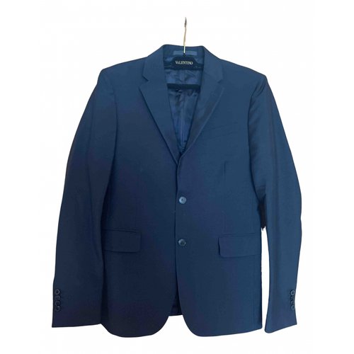 Pre-owned Valentino Blue Wool Jacket