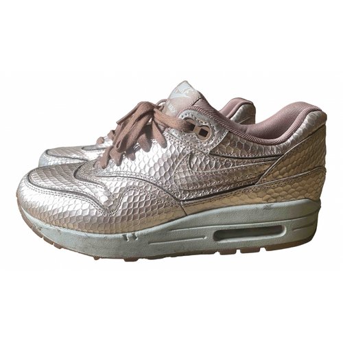 Pre-owned Nike Air Max  Leather Trainers In Metallic