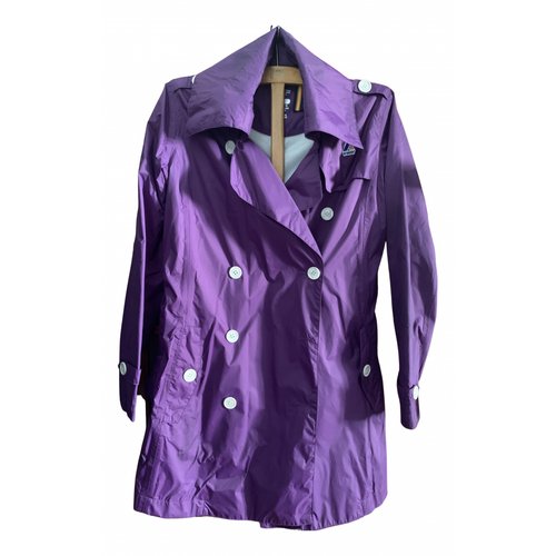 Pre-owned K-way Trench Coat In Purple
