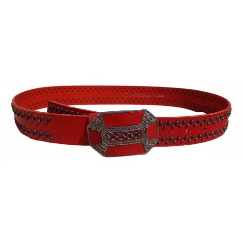 Pre-owned Class Cavalli Leather Belt In Red