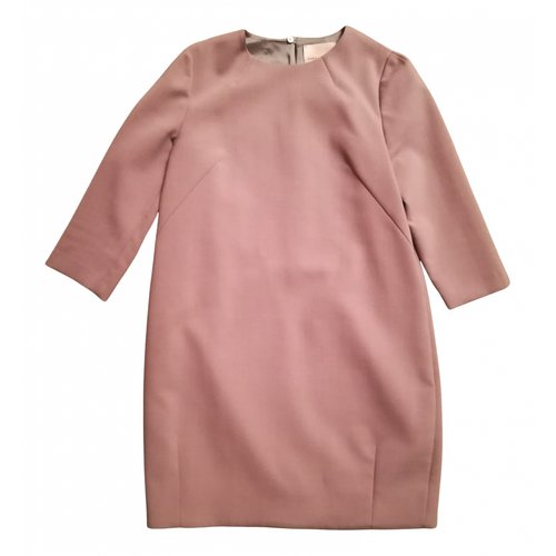Pre-owned Erika Cavallini Wool Mid-length Dress In Pink