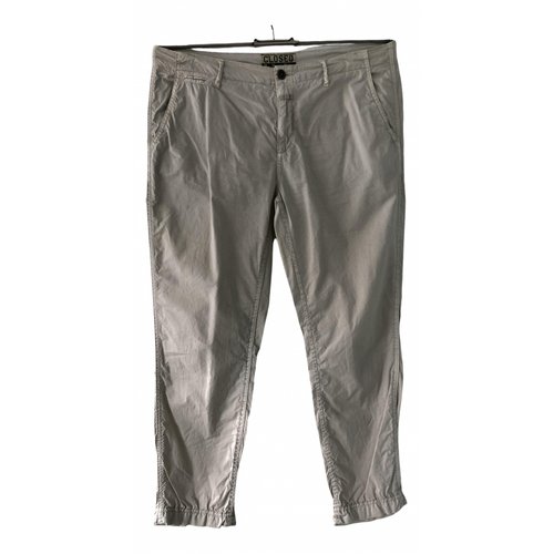 Pre-owned Closed Trousers In Beige