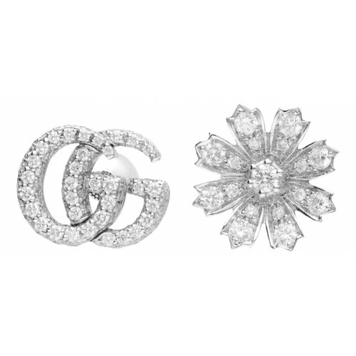 Pre-owned Gucci Silver White Gold Earrings