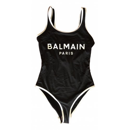 Pre-owned Balmain Black Lycra Swimwear