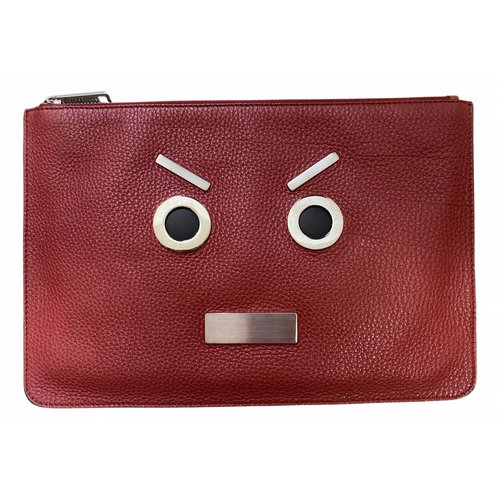 Pre-owned Fendi Robot Leather Bag In Red