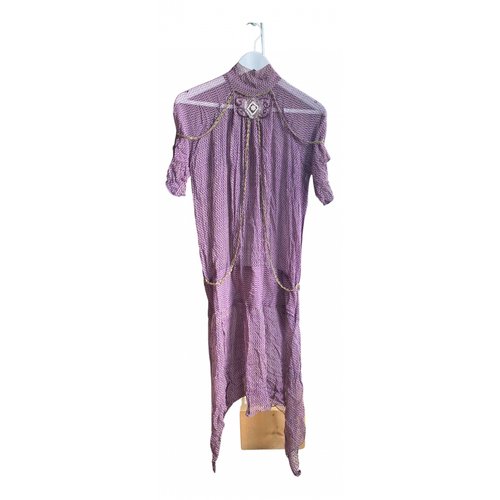 Pre-owned Antik Batik Mid-length Dress In Purple