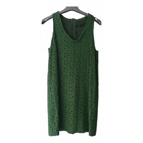 Pre-owned Zara Green Cotton Dress