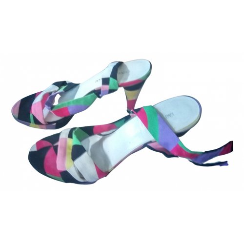 Pre-owned Emporio Armani Cloth Sandals In Multicolour