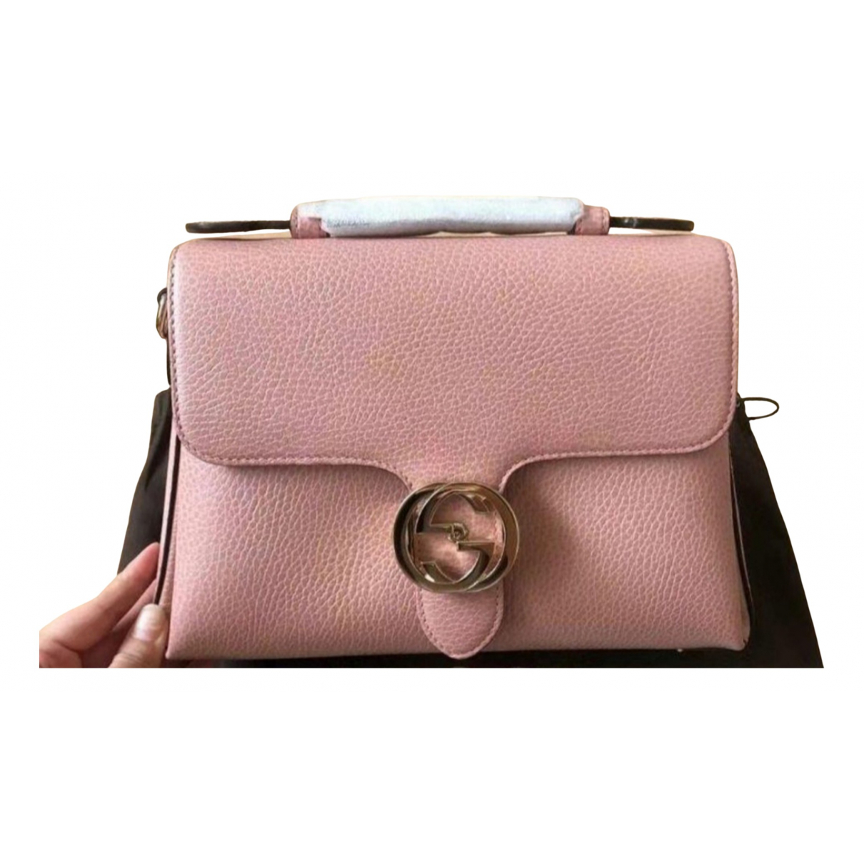 Pre-owned Gucci Interlocking Leather 