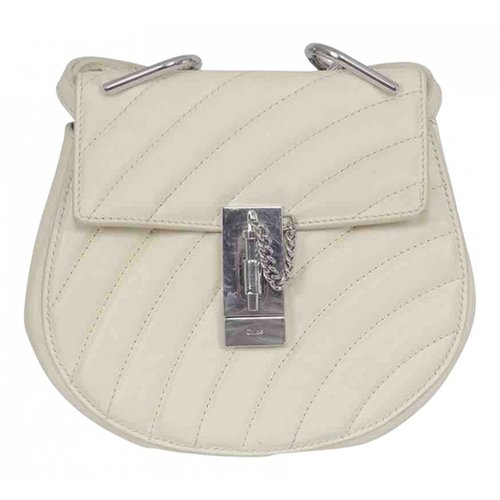 Pre-owned Chloé Drew Leather Handbag In White