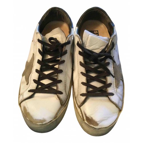Pre-owned Golden Goose Superstar White Leather Trainers