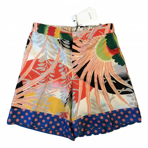 Pre-owned Gucci Silk Shorts In Multicolour