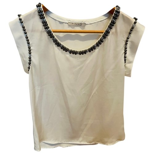 Pre-owned Pinko White Synthetic Top