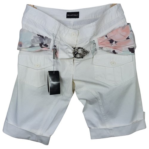 Pre-owned Emporio Armani White Cotton Shorts