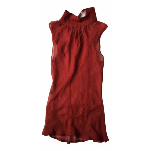 Pre-owned Max & Co Red Silk  Top