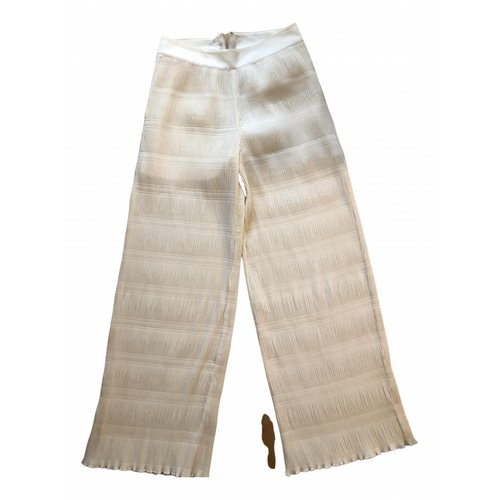 Pre-owned Ganni Spring Summer 2019 Beige Trousers