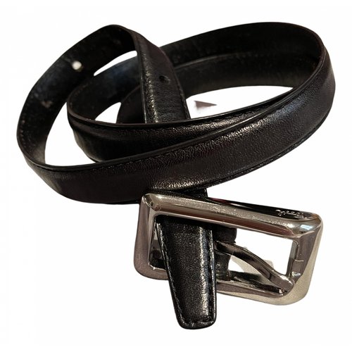 Pre-owned Fossil Black Leather Belt