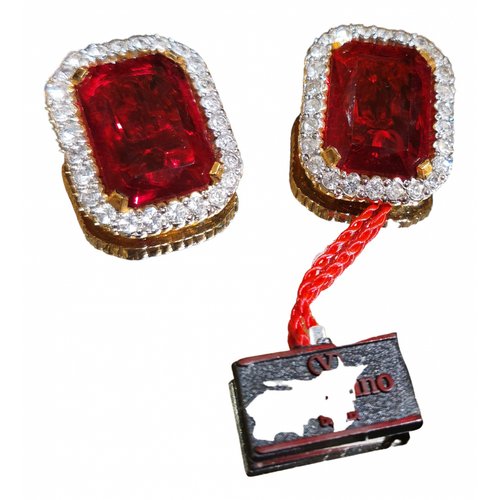 Pre-owned Valentino Garavani Red Crystal Earrings
