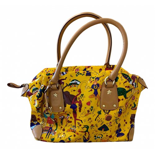 Pre-owned Piero Guidi Patent Leather Handbag In Yellow