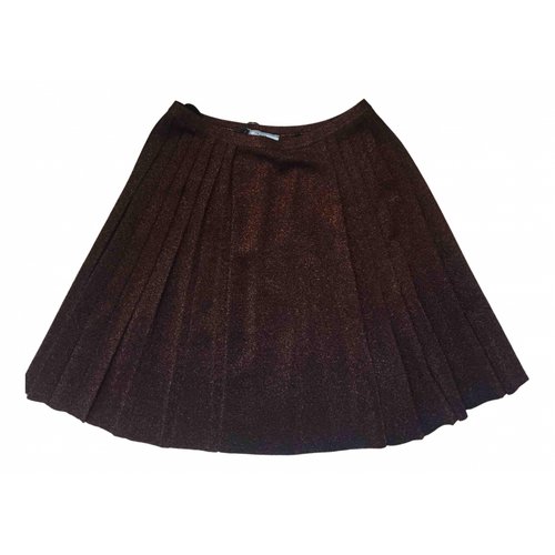 Pre-owned Prada Mid-length Skirt In Metallic