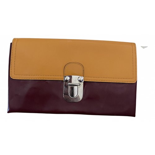 Pre-owned Marni Patent Leather Clutch Bag In Multicolour