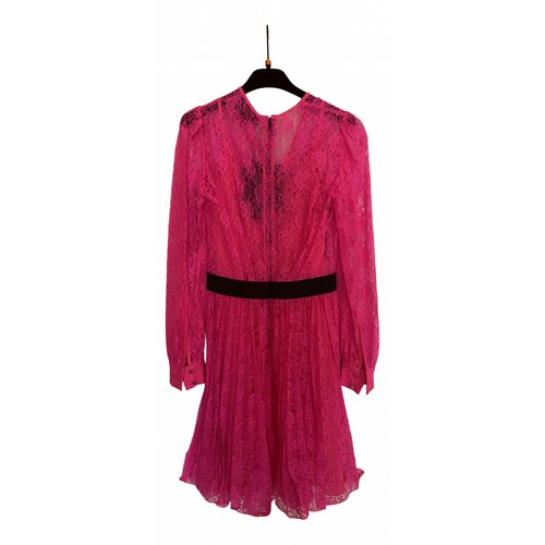 Pre-owned Philipp Plein Lace Mid-length Dress In Pink